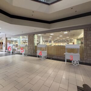 image showing numbered kiosks 3 through 6